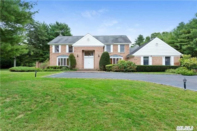 Handsome Brick Colonial Set On A Beautiful 2 Acre Private Lot In The Heart Of Old Brookville, Li. Bright Formal Lr, Dr, Renovated Eik With White Cabinetry And Granite Counter Tops, Family Room, 5 Spacious Bedrooms, Attached 2 Car Garage, Over 4, 200 Sq Ft Of Living, In-Ground Pool, North Shore School District, Wonderful Cul De Sac Location.