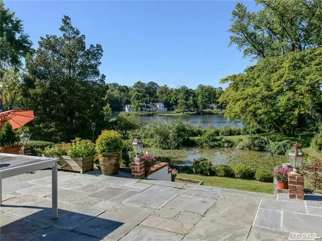 A Rare Opportunity. Waterfront Ch Colonial W/Circular Driveway, Impressive Entry Foyer W/A Beautiful Bridal Staircase. Fdr, Elegant Lr, Den W/Brick Fpl, Eik W/Cherrywood Cabinets & Stainless Steel Appliances, Bkfst Rm W/Floor To Ceiling Windows, Expansive Backyard Patio W/Exquisite Multi-Level Entertaining That Boasts Beautiful Views Of Leeds Pond.