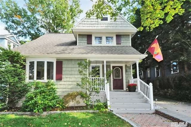 This Pristine & Polished Classic Colonial Incls 3/4 Bedrms, 1.5 Updated Bths, A Flr W Fp, Fdr, Large Office/Den, And First Floor Laundry. The Renovated Kitchen Leads To A Fabulous Oversized Entertaining Yard W Covered Patio. Full House Walk-Up Attic & Ample Basement Storage. Beautifully Landscaped With Great Curb Appeal On Quiet Street. Steps From Town, Train & Water.