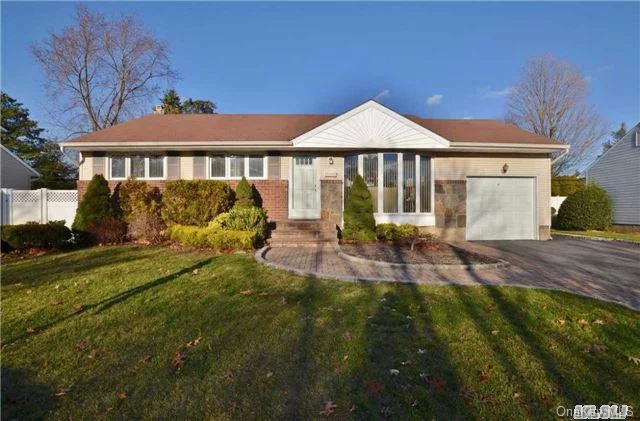 Meticulously Maintained In A Beautiful Neighborhood! This Home Features Cac, Hardwood Floors, Updated Heating System, Roof , Windows And Siding. New Pavers And Driveway. Pvc Fence, Nice Big Deck And Private Yard! 2 Newer Full Baths! Don't Miss This Opportunity To Own And Eileen Gardens Ranch In The Award Winning Plainview/Old Bethpage School District!