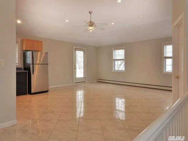 Newly Renovated Apartment, Approx 1100Sq Ft / Open Kitchen, All Stainless Steel Appliances, Cathedral Ceilings, 14 Windows, Private Terrace Overlooking Long Island Sound, Beach Access, Washer & Dryer, Hardwood Floors