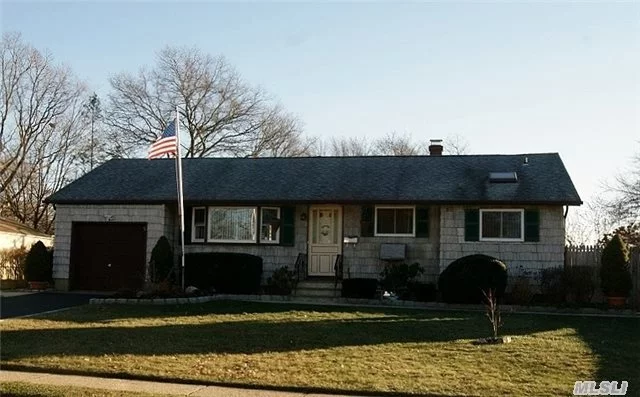 Beaut. Ranch Home W/ Lg Fenced Yard And 16 X 36 Inground Pool W/ 6 X 12 L & Reinforced Steel Walls. Vinyl Liner 2 Yrs Old & New Looplock Cover. Updates Incl Gas Burner 2 Yrs Old, Windows 7 Yrs Old, Roof 10 Yrs Old, Refrigerator 2 Yrs Old.  2 Skylights, High Hats, & Wood Floors Fin Bsmt .6-Zone Inground Sprinklers. Near Pkys & All Amenities. Home Also Has Alarm System.