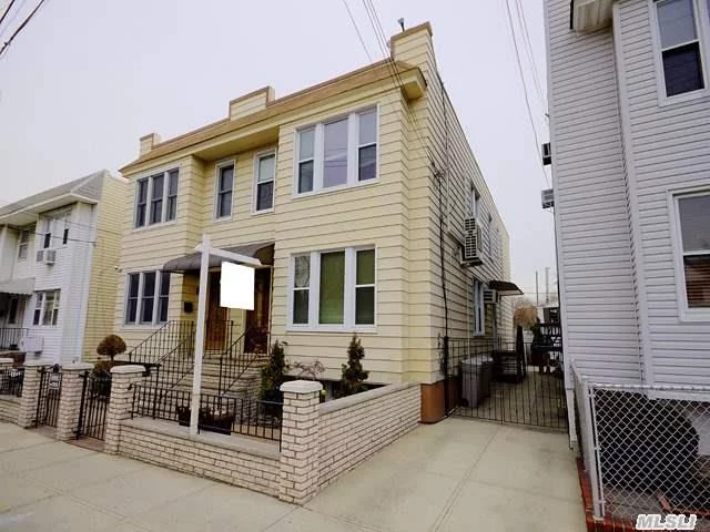 Well Maintained Two Family Home That Will Be Delivered Vacant At Closing. Both Apartments Have Two Bedrooms With A Large Living Room And Dining Room. The Finished Basement Is Currently Used As An Entertainment Room, Great For Gatherings! One Block From Metropolitan Avenue With Easy Access To Transportation.