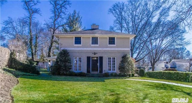 English Country Charm - 4 Bdrm, 2 Bath Colonial With Architectural Charm And Ambiance. Elegant Entrance, Livingroom With Fireplace, Formal Dining Room, Modern Kitchen, Adjacent To Large Family Room. French Doors Leading To Beautiful Park-Like Property. A Truly Unique Home Located In Manhasset Bay Estates With Option Of Beach And Mooring With Fee.