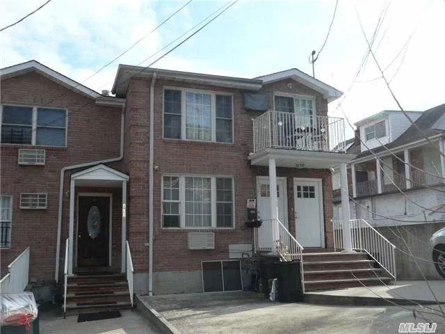 Semi Detached 11 Years Old Brick 2 Family, 3 Beds, 1 Bath Over 3 Beds, 2 Baths, Terrace Off Bed, Hardwood Floor Thru, Updated Kitchens/Baths. Building 20X47, Finished Basement Det. 1 Car Garage With Driveway, Convenient To All