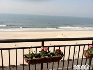 Oceanfront Duplex Condo Has Direct O&rsquo;front Views & Terrace. Open Livingrm-Diningarea Looks Straight Out At The Ocean. Renovated Kit W/Granite Counters & S.S. Applcs. Powderm On 1st Flr. Upstairs: Oceanfront Bedrm W/ Skylite & Full Bth. Luxury Bldg Has Concierge, Beautiful Lobby, Big Inground Pool & Gym. 2 Laundry Rms On Each Floor. Close To Lirr & Restaurants.