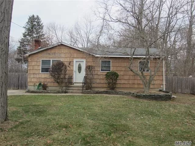Lovely 3 Bedroom Old Field Ranch Located In Desired Miller Place School District With Updated 6-Year Young Kitchen, Newer Bath, Hardwood Floors, Full Basement With Side Entrance, All Located On Lovely .28/Acre With Fully Fenced Yard, Must See!