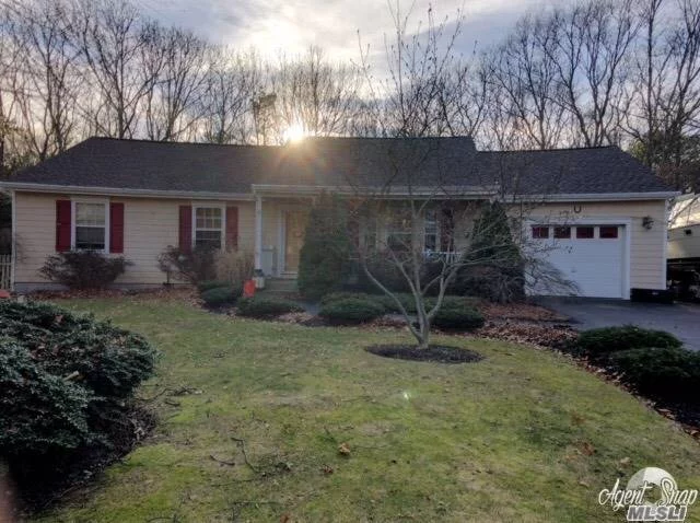 Beautiful Ranch Situated On An Acre Of Parklike Grounds.  Backyard Is Turf So Low Maintenance.  Large Deck Make It Great For Entertaining.  3 Brs, Eik, 2 Baths, Lr/Den, Dining Area. Full Basement With Entrance Through Garage. This House Is Turn Key!