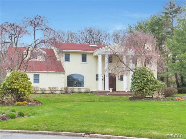 *4/5 Bedroom, 4.5 Bath Colonial On Perfect Location In Private Cul De Sac On 1 Flat, Deep Acre In Sought After Woodbury Estates! Approx. 5, 000 Sf With Master Bdrm W/ Sep. Sitting Rm, Fireplace & Balcony. Formal, Large Rooms. Fin Bsmnt W/ Gym, Bathroom & Bar. Ing Gun Pool With Built In Bbq. Syosset Sd. * 5th Bdrm Converted To Center Island Closet, Can Be Converted Back