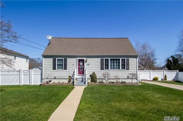 Immaculate Dormered Cape In Babylon Village. House Is Move In Ready. Kitchen Has New Granite Counter Tops, Stainless Steel Appliances, Freshly Painted, And Hardwood Floors Throughout. Brand New Washer/Dryer, New Paver Patio. Newly Fenced In Yard With Brand New Shed. A Must See!!!!