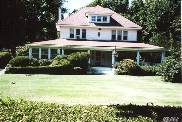 Walk Back In Time Through This 1918 Grand Old Home! Huge Wrap Around Porch Leads Into Ef, Beautiful Pocket Drs Lead To Lr W/Fpl & Fdr, Lg Htd Sunrm, Eik, .5 Bath. Front And Rear Staircase Lead To 2nd Floor Bdrms And Bath, Along With Stand Up Attic. Your Own Estatelet On 1.3 Acres, Waiting For Your Loving Touch!