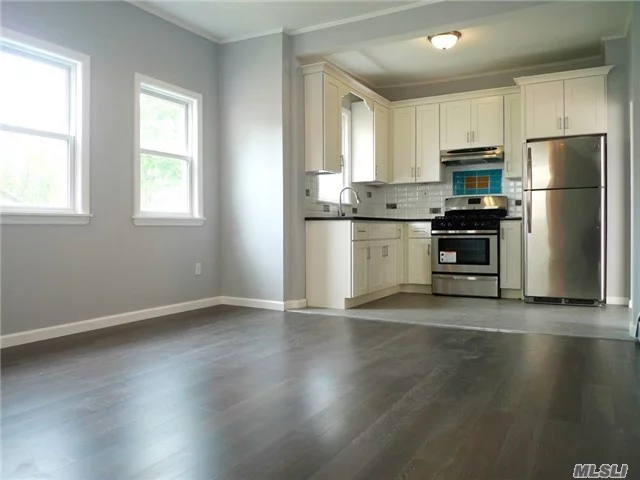 Newly Renovated 3 Bedrooms 2 Baths Apartment, New Kitchen, Bathroom, Wood Floor, Close To Town, Lirr.