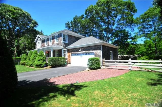 Beautiful, Private Setting Close To Vineyards And Beach - In Mattituck Parks District. Cedar Shake, Nantucket Style Home With Open Floor Plan- Dining, Living, Family Room, Large Eat-In Kitchen. Light And Bright. Move-In Condition. Large Master,  4 Bedrooms And 3 Baths In All. 2.5 Car Garage, Full Basement With Outside Entrance. Room For Pool.