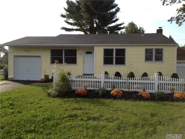 Newly Renovate Ranch, Granite Kitchen, Stainless Appliances, New Bath, Hardwood Floors Throughout, Large Living Room, Dining Area, 3 Bedrooms, Central Air, Patio, Fenced In Park-Like Grounds. A Must See!