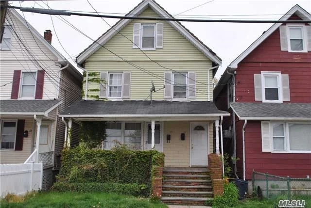 Legal 2 Family! Great Investment Opportunity For End User ! Needs Tlc, 4 Bedrooms And 2 Bath, Living Rooms/Dining Areas, First Floor Has Eat In Kitchen, Front Porch, Rear Deck And Patio. Diamond In The Rough! Near Lirr, Restaurants, Roosevelt Park/Beach, Soccer,  Tennis, Basketball, Barbecuing Etc.