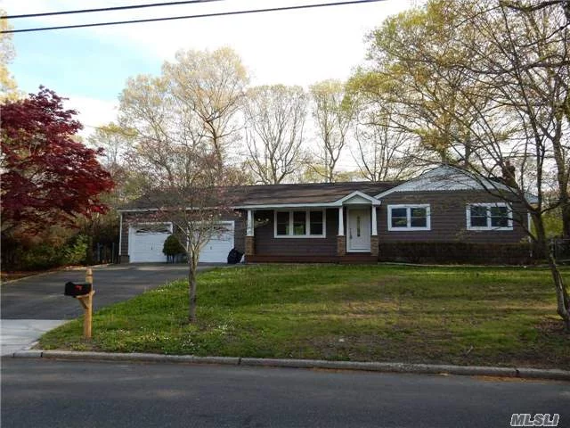 Completely Renovated 3 Bedroom Ranch W/ Attached 2 Car Garage In Shoreham Estates. Picturesque Quiet Neighborhood. Brand New Everything!! New Vinyl Shaker Siding, Windows, Doors, Moldings & Trim. All New Stainless Energy Eff Appliances In Brand New Open Concept Kitchen. Quartz Countertops, Subway Tile Backsplash. Beautiful Porch,  Sunroom And Back Deck. A Must See!!