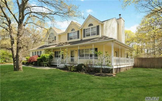 Colonial With Wrap-Around Front Porch Offers Quiet Setting At End Of Cul-De-Sac And Features Den W/ Fireplace, Large Eik With Ss Appliances, Formal Dining, Fin Basement, Central Air, Alarm, 2 Car Attached Garage, Huge Backyard, Pat/Med Schools! This Home Was Custom Built With Approximate 20X15+ Master Suite W/ Vaulted Ceilings, Walk-In Closet And Master Ba W/ Jacuzzi Tub!