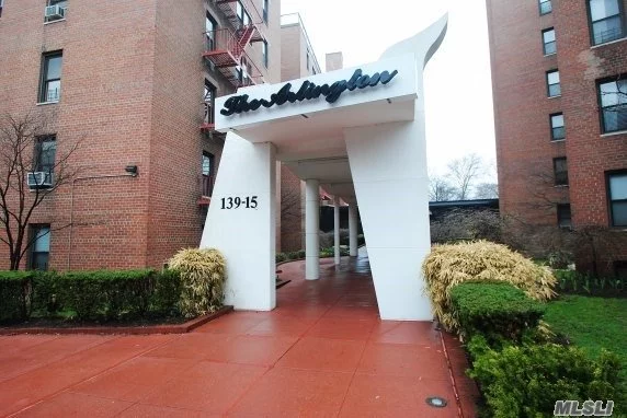 Great Buy! Large Jr. 4 W Loads Of Closets And Eat In Kitchen. King Master Br, Full 2nd Br/Den. Needs Updating. Beautiful Lobby W 24-Hour Doorman, Concierge Service, Covered Entrance. Gem Of Queens. E/F Train 2 Blks...Midtown 30 Mins, Near Forest Hills To Shop, Dine And Play.