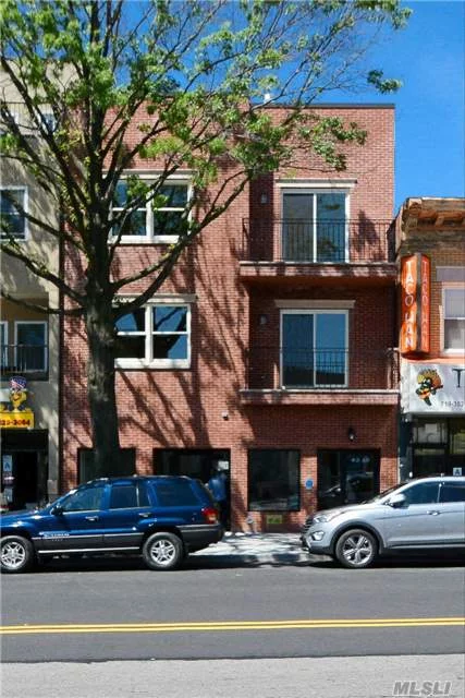 Opportunity Is Knocking!! Prime Bell Blvd Location Just Steps To Lirr!! All New 2016 Build W/ High End Finishes! Mix Use Brick Construction Featuring: Four Residential Units- 1 Bedroom Apartments W/ Balconies & Lg Terrace, Street Level 1600Sf Retail Store, Basement W/ Utilities & Storage. Excellent Investment, Opportunity, & Location! Nothing Like This On The Market!