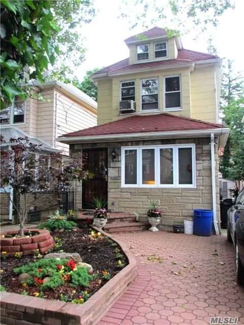 Beautiful, Newly Renovated Colonial Home In Forest Hills. Basement: Full Finished! Living Rm, Bathrm, Washer/Dryer, 1 Year Old Hot Water Heater. 1st Flr: Living & Dining Rm, Bathrm, Kitchen W. S.S. Appliances, French Doors To Backyard. 2nd Flr: 3 Bedrooms W. Parquet Flooring, Full Bathroom W. A Jacuzzi. 3rd Flr: Attic. Private Driveway W. A Backyard Garden Room And Storage