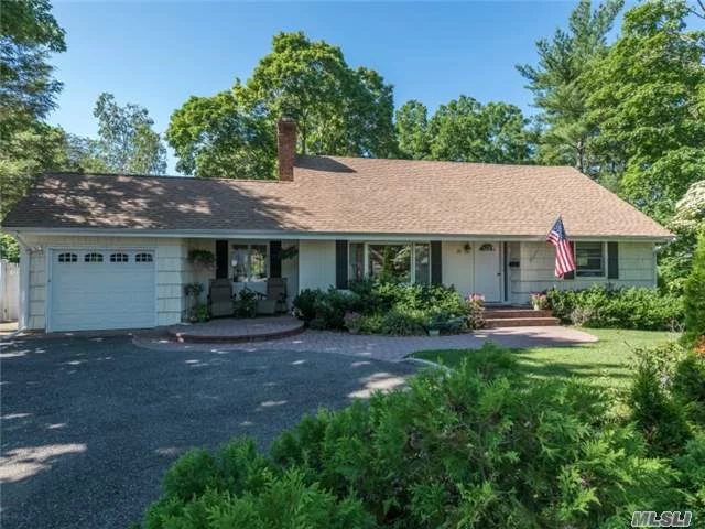 Charmingly Updated Farm Ranch Nestled On Serene Landscaped Property. This Home Includes Eat In Kitchen With Granite Center Island, 2 Woodburning Fireplaces, Open And Bright Layout, Den With Sliding Doors To Patio, And Full Finished Basement.