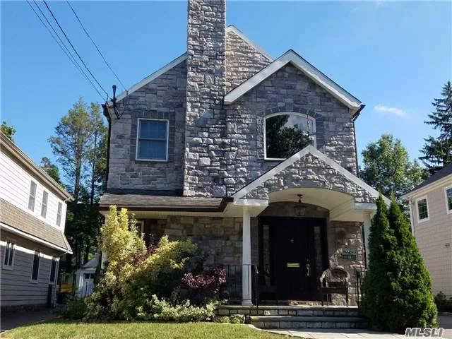 Close To All! Very Convenient Location! Stone Colonial With Gourmet Eik, Living Rm W/Frpl. Formal Dining Rm & Spacious Family Rm W/Sliding Doors Leading To Patio. Cathedraled Master Bdrm W/ Renovated M. Bath, Bdrm, Extra Lge Bdrm & Full Bath. Fenced In Yard, Landscaping Incl., Tenant Responsible For Snow Removal. Off St. Pk, Garage, Apprx. 6 Min Walk To Train, Town & Water