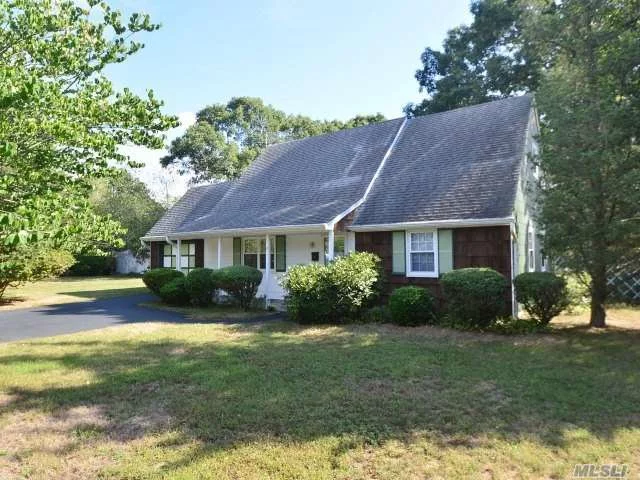Lovely 4 Bedroom Cape South Of Montauk Highway! Freshly Painted Interior, New Carpet, New Dryer, New Range, Large Master Bedroom, Newer Roof, Windows, & Painted Exterior, Piping Upstairs For 2nd Bath, Quiet Block, Move Right In, Low Heating Bills W/Elec Heat - Separate Thermostat In Each Room, Underground Utilities, Must See!