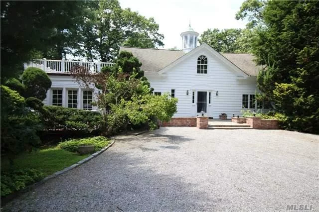 Original 1910 Carriage House Carefully Restored. Large Living Rm/Dining Rm With Wood-Burning Stove. Country Kitchen With Sunny Great Room And Eating Area. Multi Level Living Areas. Handcrafted Oak Library, Full Gym, Large Master Suite With Marble Bath, Jacuzzi And Private Deck. Beautiful Setting Overlooking 2 Wooded Acres. Laurel Hollow Beach And Mooring Csh Sd#2