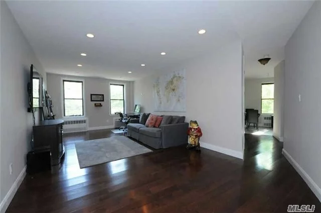 Very Large Unique Space  Indoor Parking  New Renovation Complete  Awesome New Modern Kitchen + Bath Never Used  Lovely Dark Wide-Plank Wood Floors  7 Large Windows W Nature Views  6 Big Closets  Pre-War Luxe  Close Proximity To Lirr + Transit  Gn South  Rare Find!