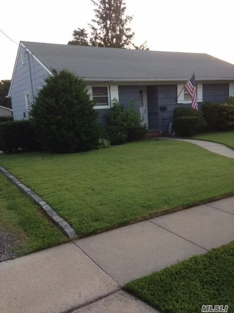 Lovely Carle Place Ranch Features 3 Bedrooms, 1 Full Bath, Living Room With Fireplace, And Eat In Kitchen. Hardwood Floors Throughout. Full Basement! Detached Two Car Garage! All On 90X100 Lot! Close To Lirr, Buses And Stores!