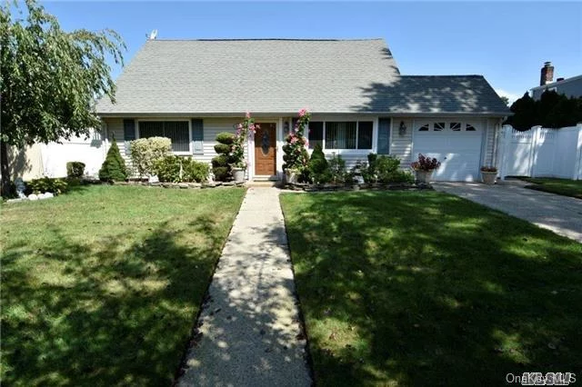 Diamond!! Rear Dormer Cape Situated On Mid Block In Bethpage, Sd#21, Great Curb Appeal W/Vinyl Siding, Updated Windows, Roof, New Kitchen, 2 New Baths. Open / Flex Floor Plan 3/4 Beds. Main Floor Lr/Dr, Eik, 1/2 Beds, Legal Garage Conv To Office/Family Room, Pantry / Laundry Upstairs, 2 Large Bedrs And Full Bath. 200 Amp Electric, Uptd Utilities, 13 Month Home Warranty