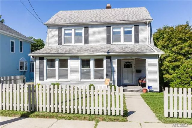 Charming Village Colonial Located In Historic Oyster Bay. Large Den, Formal Dining Room And Living Room, Eat-In-Kitchen. Basement Ahs 10 Ft Ceiling & Outside Entrance.