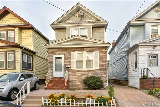 Two Family Conversion With An Extension.Private Driveway Plus One Car Garage. Great Block Close To Subway And Shopping.