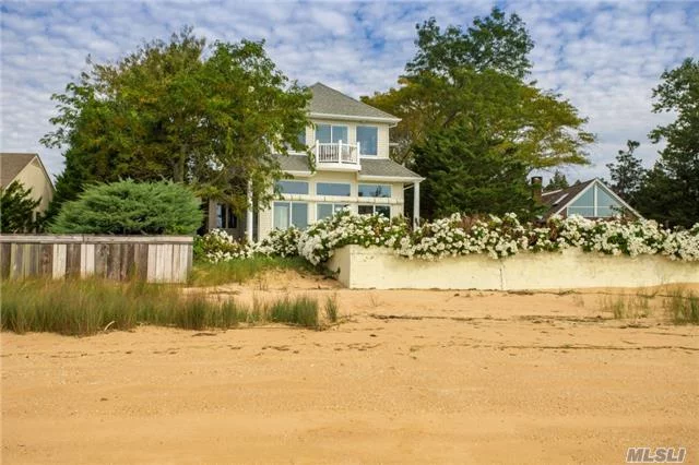 Quintessential North Fork Beach House With Wow Effect - On One Of The Best Bay Beaches, Spectacular Water Views Abound From The Floor To Ceiling Windows In This Stylish Open Concept 4-5 Bedroom Beach House.