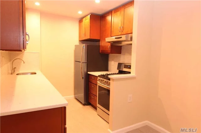 Fully Renovated Over 800 Sf, 1 Br Apt In An Ideal Location Of Forest Hills. This Apt Has A Large Lr/Dr, In Addition To Its Newly Renovated Eat In Kit With All Brand New Appliances. Plenty Of Closets. It Is Perfectly Situated A Block From Queens Blvd, 2 Blocks From E, F, R, And M Trains, Just Less Than 20 Mins To Midtown Manhattan.Close To Shopping, Restaurants, Etc.