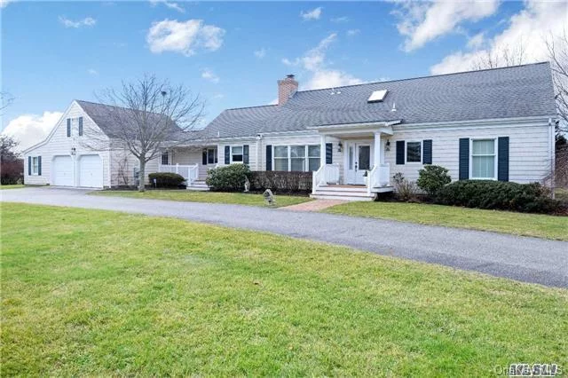 Mint Condition Home In The Heart Of Cutchogue. Like New Home With First Floor Master Suite, Walk In Closet And Spacious Bath. Granite Large Eat In Kitchen, Formal Dining Room W/ Gas Fireplace, Sunken Living Room That Looks Out To Private Yard And Pool. Private Yard With In-Ground Pool W/ New Liner, Attached 2.5 Car Garage. Nearby Par 3 Golf Course And Cutchogue Shopping.