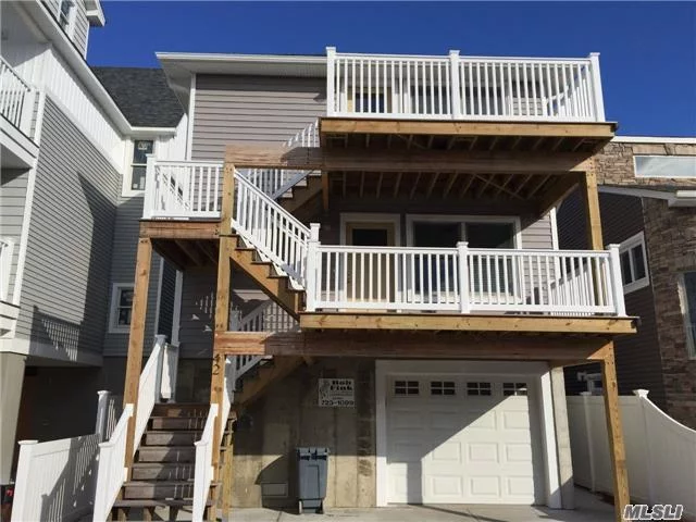 Available For July & August Rental. Main Floor 3 Bedroom 1 Bath Apt. In New Raised Two-Family On West End Beachside Wide Block. Open Concept Livingroom-Diningarea-Kitchen. Front Deck. 1 Parking Space In Garage. Washer/Dryer. Central Air.