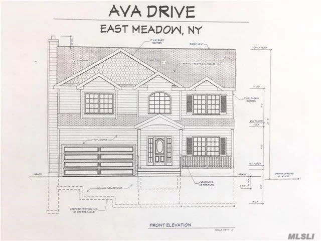 Timeless Appeal In This New 2017 Custom Colonial To Be Built! 2650 Int. Sq. Ft. Of True Quality Craftsmanship Featuring A Double Height Entry Foyer, 9&rsquo; Ceilings On 1st Floor, H/W Floors Throughout, Crown Moldings, Mbr With Ensuite/Wic And More! Minutes To Eisenhower Park. Perfect Time To Customize! Projected Completion Year-End 2017.