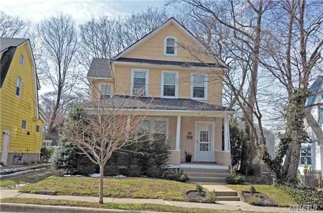 Classic Colonial With Newly Rebuilt Charming Front Porch. New Driveway And New Heating System To Be Installed By Mid June. Ideal Location Just A Few Blocks From Port Washington Lirr Station And Town. Private Backyard.