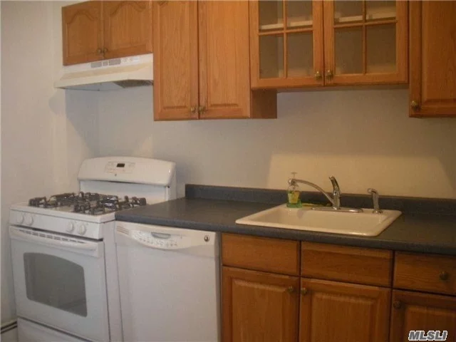 Spacious Freshly Painted, New Hardwood Floors, Living Room, Formal Dining Room, Renovated Eat In Kitchen With Dishwasher, Bedroom And Updated Bathroom. Unit Acs, One Block To Lirr. Cats Welcomed.