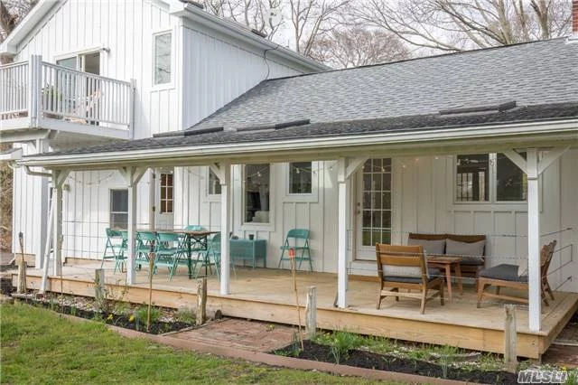 Beachy And Bright, This Recently Renovated Home Offers An Open Floor Plan With Modern Finishes. Covered Porch Overlooks Large Backyard With Room For Pool. Loft-Like Second Floor Master Suite Features Separate Seating Area And Private Deck. Situated On A Quiet Street With A Boat Ramp At The End. Close To Southold Town Beach And Greenport Village.