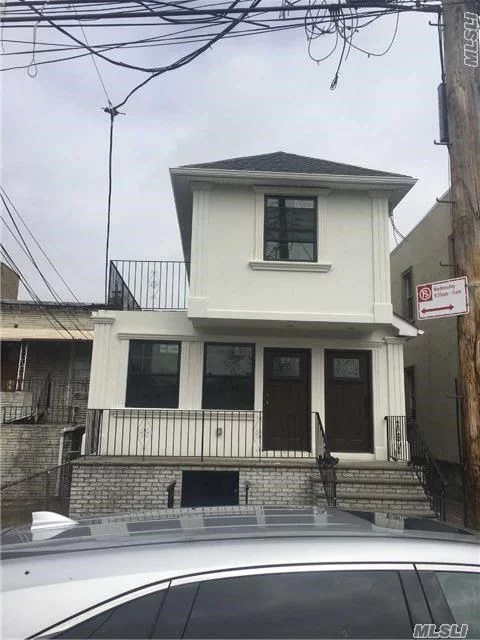 Brand New Two Dwelling House, Contemporary Design, High End Appliances, Half Block To Q58, Q23, 15 Mins To 7 Train Station, 2 Cars Parking Spots At The Back.