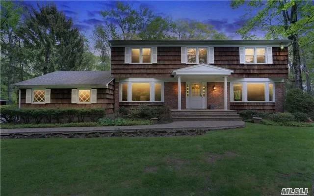 Elegant Colonial Set On 2 Spectacular Acres In The Heart Of Muttontown. Spacious, Sunlit Rooms, Updated Baths, Windows, Deck (Trex) New Finished Basement With Full Bath. Beautiful Gunite Pool With Patio Completes The Serene Setting. Whole House Generator. Taxes Never Been Grieved All This And Famed Syosset Schools