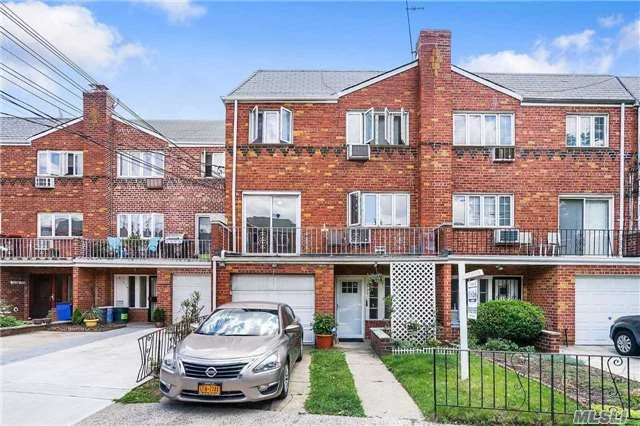 Brick 2 Family. Mint Walk In And 2nd Fl Duplex, 8 Rooms 2 Bedrooms. 3rd Fl Has 5 Rooms, 2 Bedrooms. Also Featuring A Large Yard, 1 Car Garage, Pvt Driveway, Terrace, 5 Wall Mounted A/Cs
