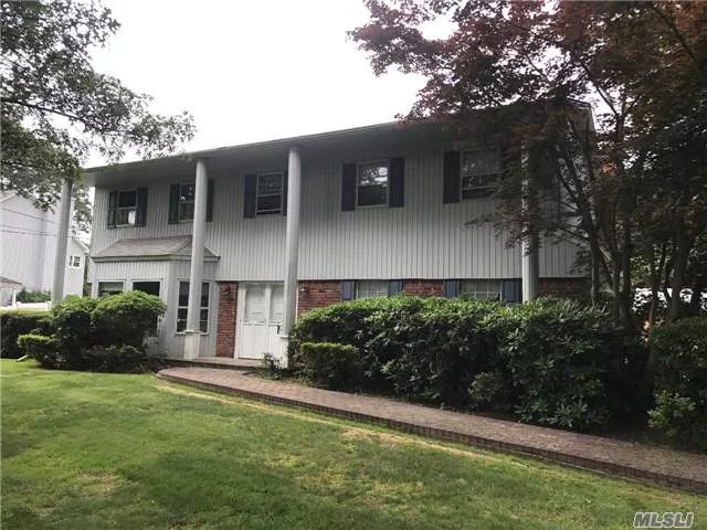 Perfect Home For Contractor, 6 Car Garage, Large Brookvale Colonial In Elwood Schools, Entry Foyer, Formal Lr, Fdr, Eik, Den W/Fireplace, 1/2Bth, Master Bed Suite W Walk In Closets, Laundry Rm, 3 Additional Berms, Oil Heat (Burner Only 12Yrs Young), Cac 4Yrs,  Gas Is On Street. Lots Of Storage Space!!