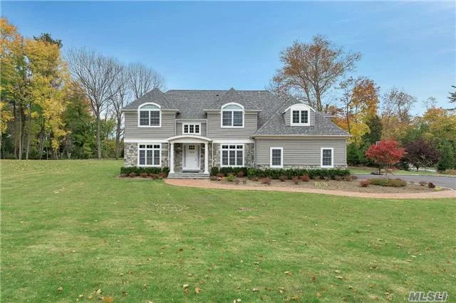 Magnificent Hamptons Style Stone Colonial. 6 Bdrms, 4.5 Baths On 1.48 Flat Acres. Sprawling Entertaining Formal Room, Gourmet Eat-In-Kitchen With Top Of The Line Appliances. This Home Exemplifies Quality, Architecture And Design.