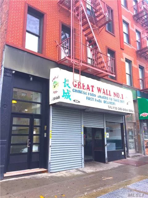 Commercial Space For Rent In Manhattan Ave. Greenpoint One Of The High Traffic Area Offering 1, 200 Sq. Ft. On 1st Floor And 600 Sq. Ft Basement. Perfect For A Restaurant Or Almost Any Other Business. Landlord Is Ready To Give 10 Years Of Lease.Tenants Will Pay 1 Months Rent As Commission.