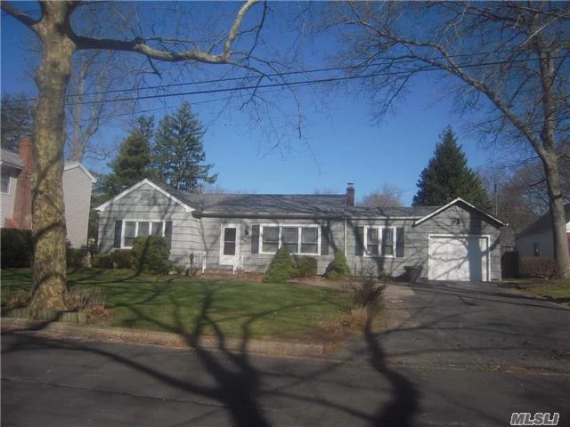 Lovingly Maintained Ranch Home In The Heart Of Riverhead. Features Include: 3 Br, 1 Bath, Living Room, Family Room, Kitchen, Full Basement, Hardwood Floors, Cac,  Great Back Deck With Retractable Awning, One Car Garage And Fully Fenced Back Yard. Close To Shopping, Schools, Hospital And All That The North Fork Has To Offer.