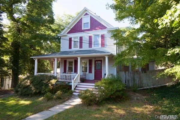 Historic Village Charmer! Beautifully Renovated 1890 Victorian With Wrap Around Porch. Spacious Rooms, Master On Main. New Eik W/Gas Stove, New Baths. Great Rm With Vaulted Ceiling+Wood Burning Stove+French Doors. Period Details Thru-Out. Original Wood Flrs. Full Attic, Huge Yard With New Deck, Upgraded Electric, Cac, Low Taxes. Permit For Garage.