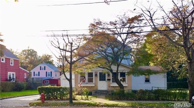 5X2 Colonial On Big, Flat, Beautiful 100X67 Property W/Hw Floors, Higher Ceilings On 1st Floor & Upstairs, Front Entry/ Bonus Room, Basement/Laundry, 1 Car Garage, Driveway For 2+ Cars, 2 Patios, Gas & Oil To House, Close To Train & Town.Though All Systems/Windows/Roof Are In Excellent Working Order, Estate Sale & Being Offered As Is. Solid Home, Great Location!